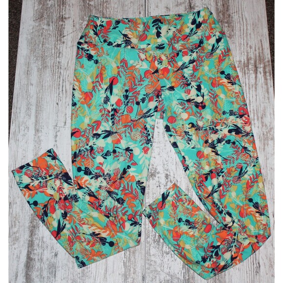 Cute LulaRoe OS Leggings Spring Fall Floral Design One Size - Picture 1 of 5